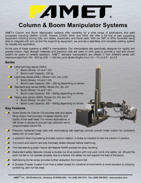 Manipulator Systems Brochure