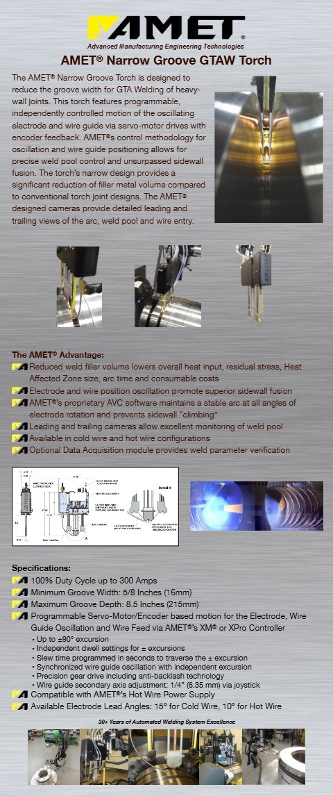 Narrow Groove GTAW Brochure