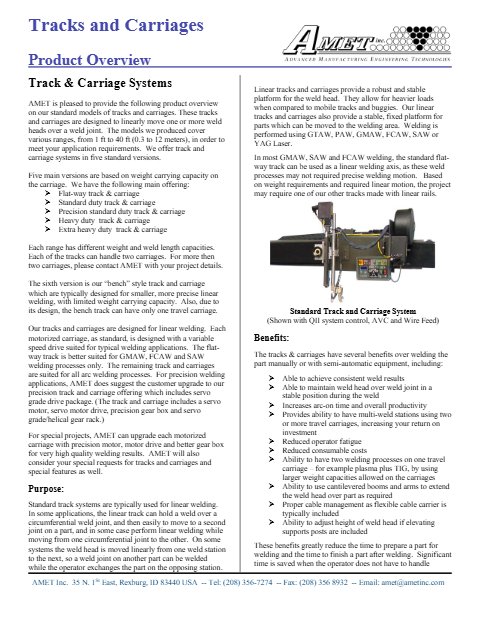 AMET Track Carriage