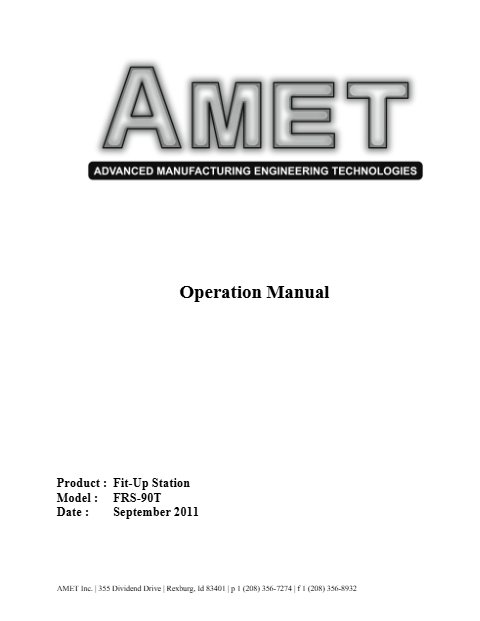 Operation Manual FRS 90T Rev MBb