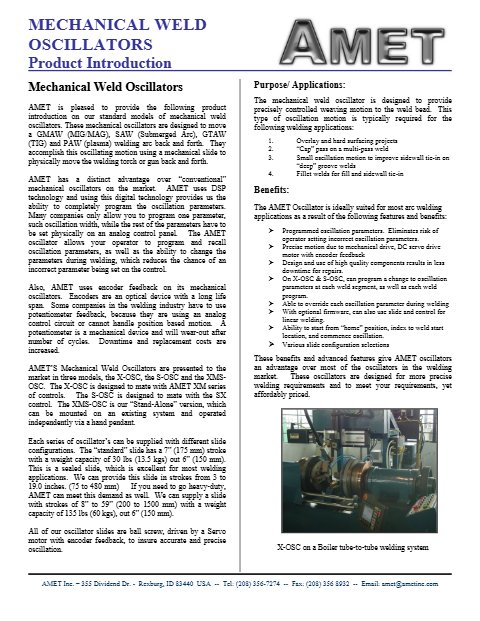 Mech Osc Tech Spec